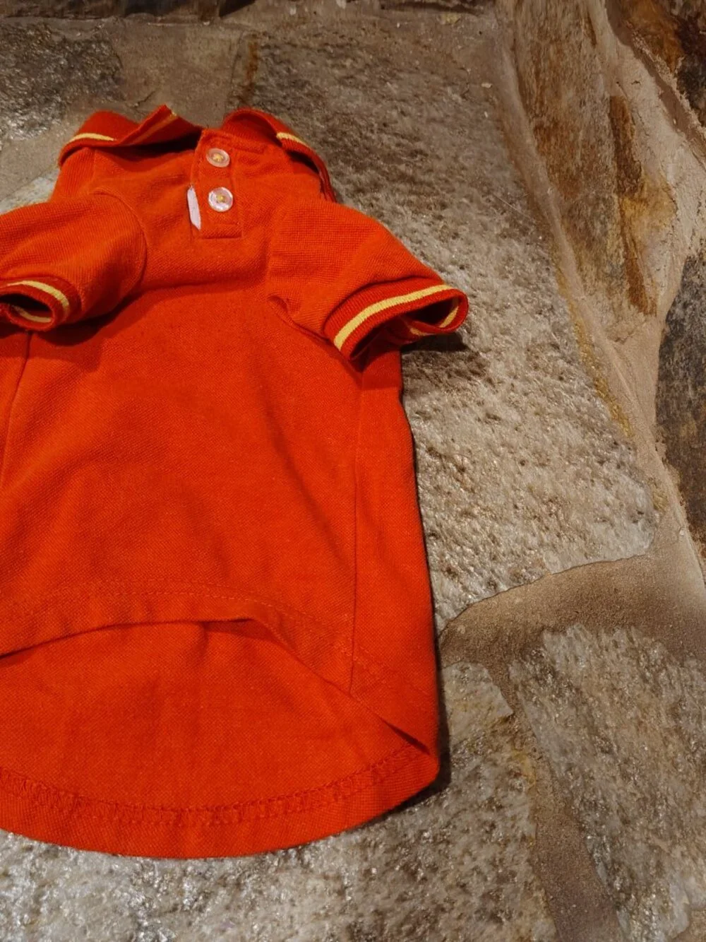 Top Paw Dog Red Yellow Polo Shirt Size Medium Cotton Pet Cat